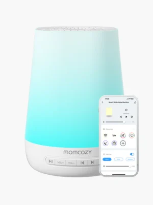 Máquina de sonidos y ruido blanco inteligente Momcozy para bebés – Control remoto por app