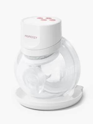 Sacaleches o extractor portátil Momcozy S12 Pro Quick de 24mm, incluye bridas 21mm, batería de larga duración, capacidad 210ml, color blanco, una copa
